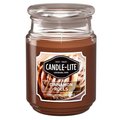 Candle-Lite Jar Candle, Cinnamon Pecan Swirl Fragrance, Caramel Brown Candle, 70 to 110 hr Burning 3297549